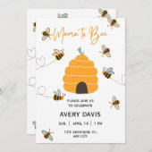 Mama to Bee Wildflower Baby shower Invitation Kaart (Voorkant / Achterkant)