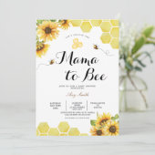 Mama to Bee Wildflower Baby Shower  Kaart (Staand voorkant)