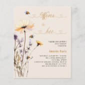 Mama to bee wildflower beige budget baby shower (Voorkant)