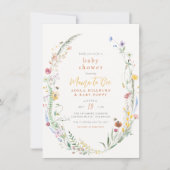 Mama to bee Wildflower Boho Chic Baby Girl Shower Kaart (Voorkant)