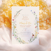 Mama to bee Wildflower Boho Chic Baby Girl Shower Kaart
