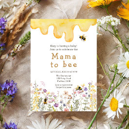 Mama to Bee Wildflower Boho Moeder Baby Borrel Kaart
