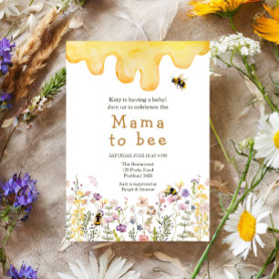 Mama to Bee Wildflower Boho Moeder Baby Borrel Kaart