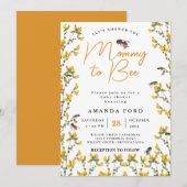 Mama to Bee wildflower geel bloemenBaby shower Kaart (Voorkant / Achterkant)