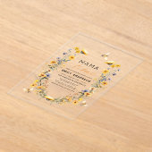 Mama to Bee Wildflower Genderneutraal Baby shower Acryl Uitnodigingen (Laagn)