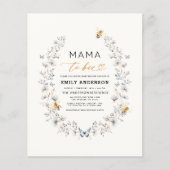 Mama to Bee Wildflower Genderneutraal Baby shower Flyer (Voorkant)