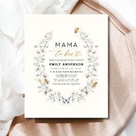 Mama to Bee Wildflower Genderneutraal Baby shower Flyer