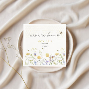 Mama to Bee Wildflower Rustic Garden Baby shower Servet