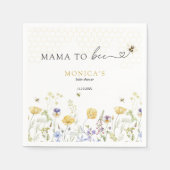 Mama to Bee Wildflower Rustic Garden Baby shower Servet (Voorkant)