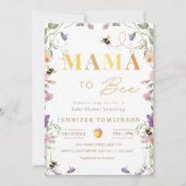 Mama to Bee Wildflower Spring Baby shower Kaart (Voorkant)