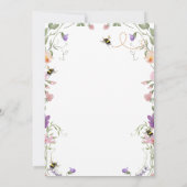 Mama to Bee Wildflower Spring Baby shower Kaart (Achterkant)