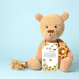 Mama to Bee Yellow flower Hommel boeken voor baby Informatiekaartje