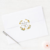 Mama to Bee Yellow flowers Bumblebee Baby shower Ronde Sticker (Envelop)