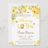 Mama to Bee Yellow Genderneutraal Baby shower In Kaart (Voorkant)
