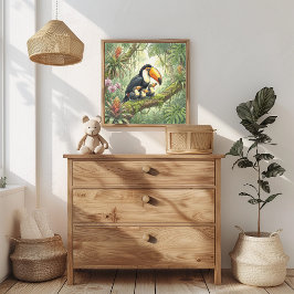 Mama Toekan en Kuikens Nursery Poster
