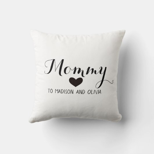 Mama Trendy mama, Kinder Names Moederdag Gift Kussen (Achterkant)