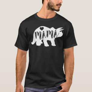 Mama Triceratops Dinosaur Funny Gift voor moeder D T-shirt