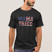 Mama Tried Country Music Lyric Usa Flag Retro Dist T-shirt (Voorkant)