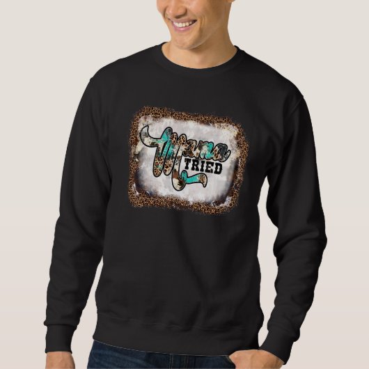 Mama Tried Leopard Lightning Bolt Western Trui (Voorkant)