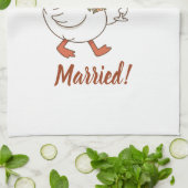 Mama trouwt Funny Duck Bruid Theedoek (Gevouwen)