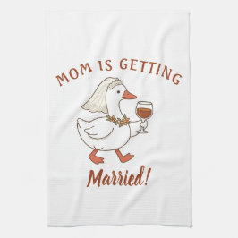 Mama trouwt Funny Duck Bruid Theedoek