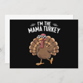 Mama Turkey Matching Family Group Thanksgiving Kaart (Voorkant / Achterkant)