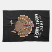 Mama Turkey Matching Family Group Thanksgiving Theedoek (Horizontaal)