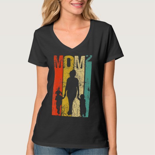 mama tweelingmoeder van tweeling mama high2 Moeder T-shirt (Voorkant)