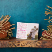 Mama Typografie Modern Trendy Familie Foto Fotoplaat (Zijkant)