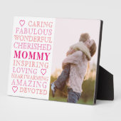 Mama Typografie Modern Trendy Familie Foto Fotoplaat (Zijkant)