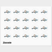 Mama Uil & Baby {Blauw} | STICKERS (Vel)