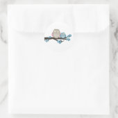 Mama Uil & Baby {Blauw} | STICKERS (Tas)