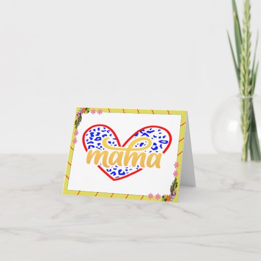 Mama - Uitnodiging voor Moederdag (Voorkant)
