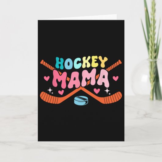 Mama Vaderdag Kostuum Hockey Speler Fan Liefhebber Kaart (Voorkant)