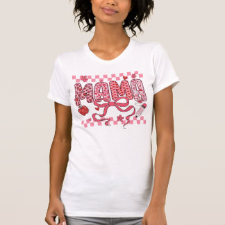 Mama Valentine Teacher PNG T-shirt