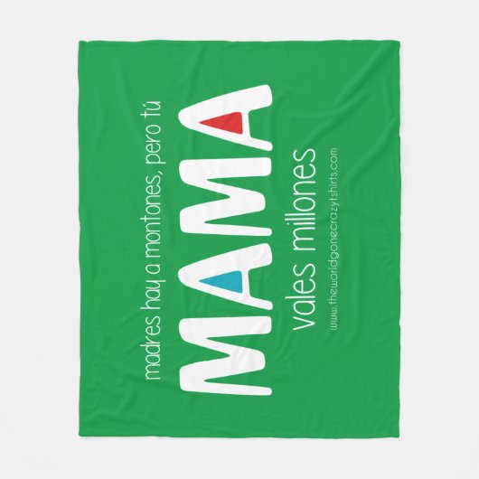 Mama vales millones fleece deken (Voorkant)