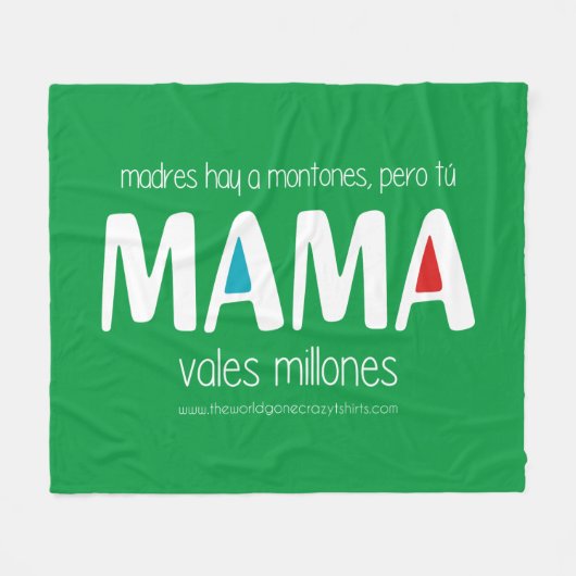 Mama vales millones fleece deken (Voorkant (Horizontaal))