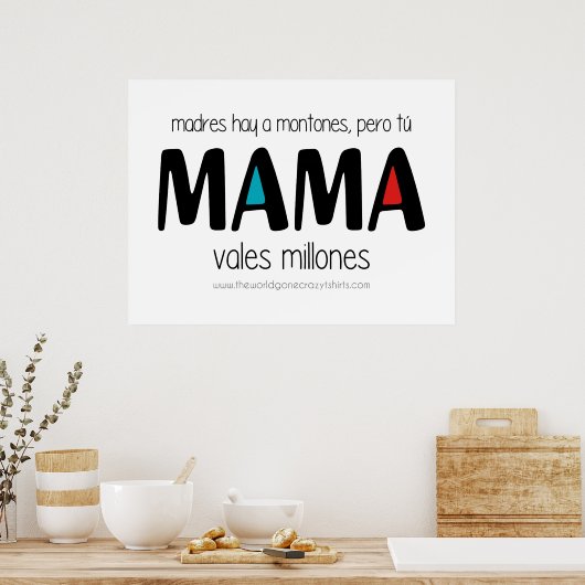 Mama vales millones poster (Keuken)