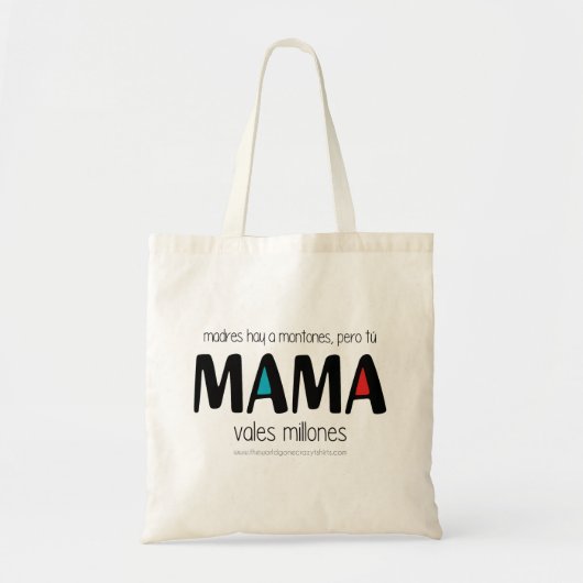 Mama vales millones tote bag (Voorkant)
