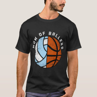 Mama van Ballers Grappig Volleybal Basketbal Mama T-shirt