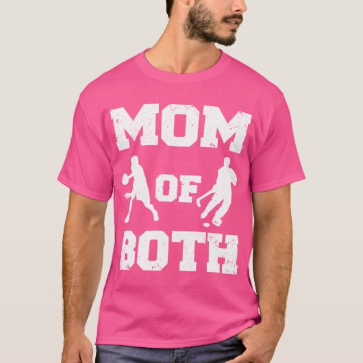 Mama van beide grappige basketbal hockey mama t-shirt (Voorkant)