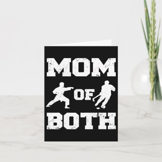 Mama van beide grappige hockey karate mama kaart (Voorkant)