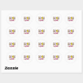 Mama van beide honkbal softbal coquette boog moede ronde sticker (Vel)