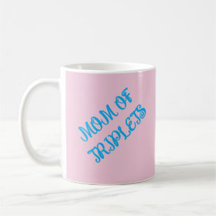 Mama van Boy Triplets, Blauw, Motivatie cadeau, Koffiemok