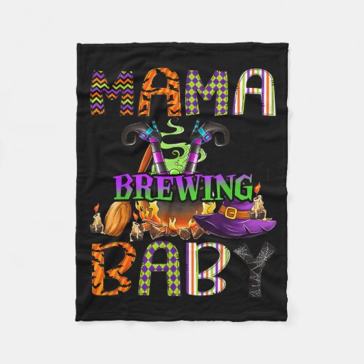 Mama van brouwende baby Halloween One Soky Mama Fleece Deken (Voorkant)