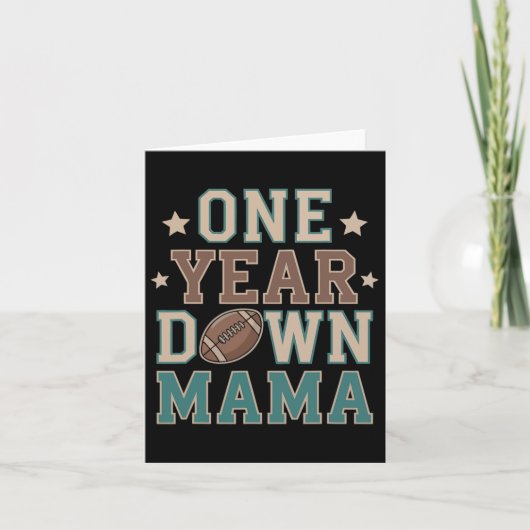 Mama van de 1 jaar oude voetbal 1e jaar down birth kaart (Voorkant)