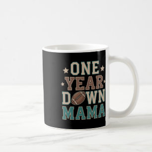 Mama van de 1 jaar oude voetbal 1e jaar down geboo koffiemok