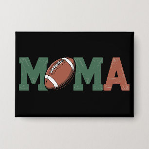 Mama van de 1-jarige voetbal eerste verjaardag  button