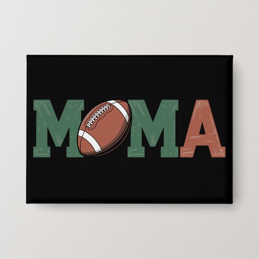 Mama van de 1-jarige voetbal eerste verjaardag button (Voorkant)