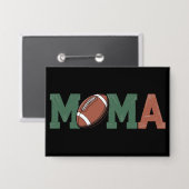 Mama van de 1-jarige voetbal eerste verjaardag button (Voorkant / Achterkant)
